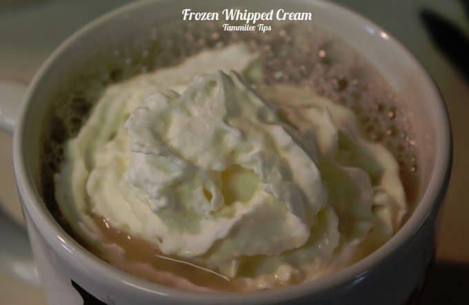 Frozen Whipped Cream in the mug lbld