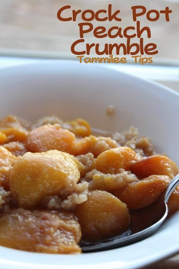Crock Pot Peach Crumble[