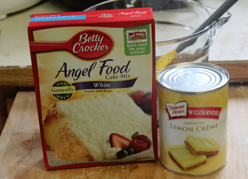 Lemon Bars With Pie Filling And Angel Food Cake Lemon Bars With Pie Filling And Angel Food Cake