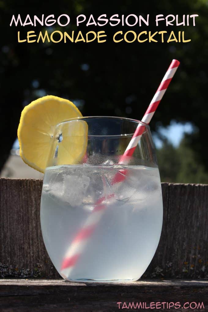 93 Calorie Mango Passion Fruit Lemonade Cocktail