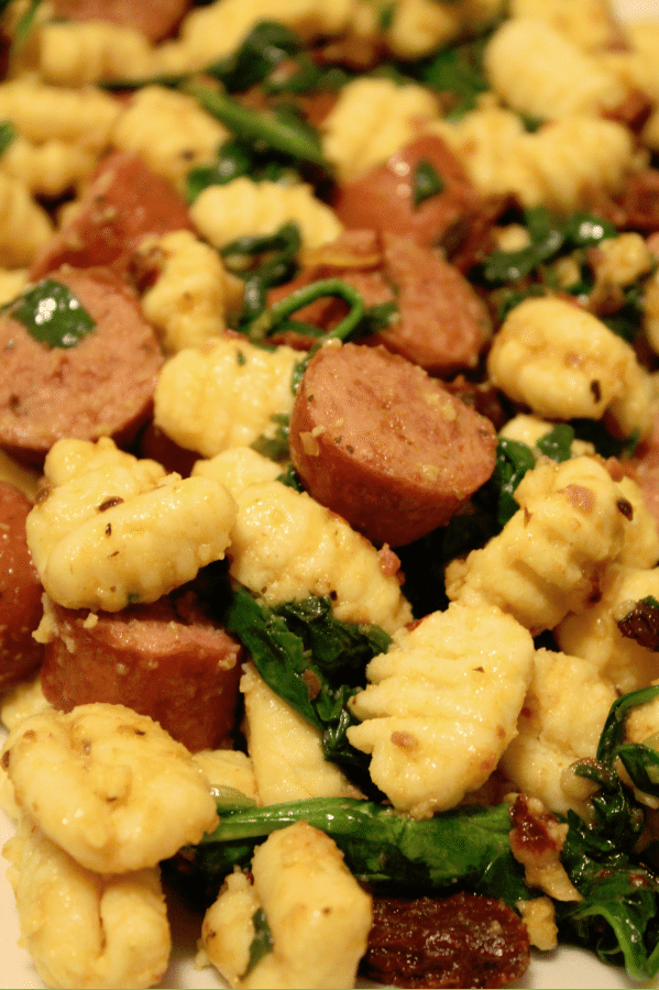 Smoked Sausage Gnocchi with Sun Dried Tomatoes