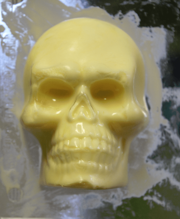 and molds the takes to all get butter It  of into to the little  butter bit nooks  how a make