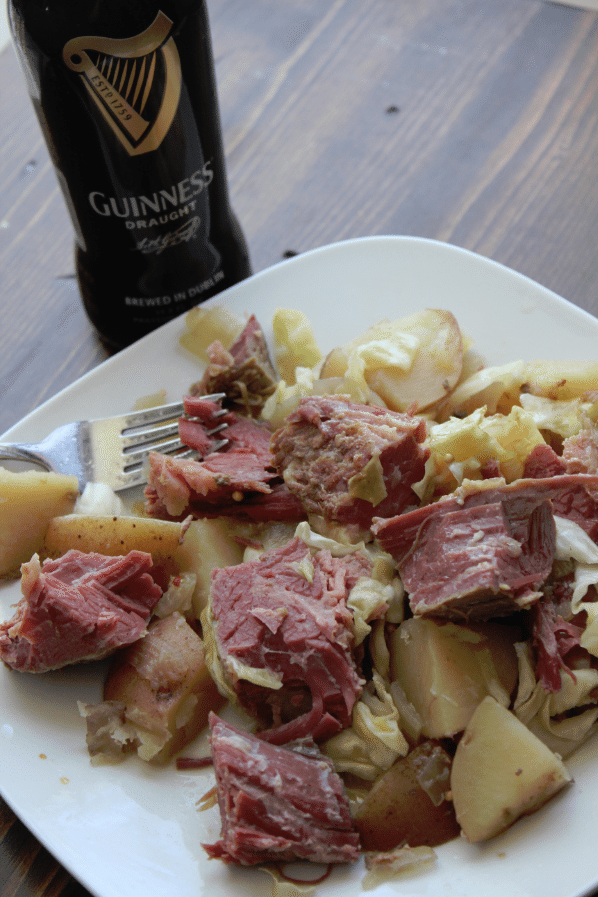 Crock Pot Guinness Corned Beef and Cabbage