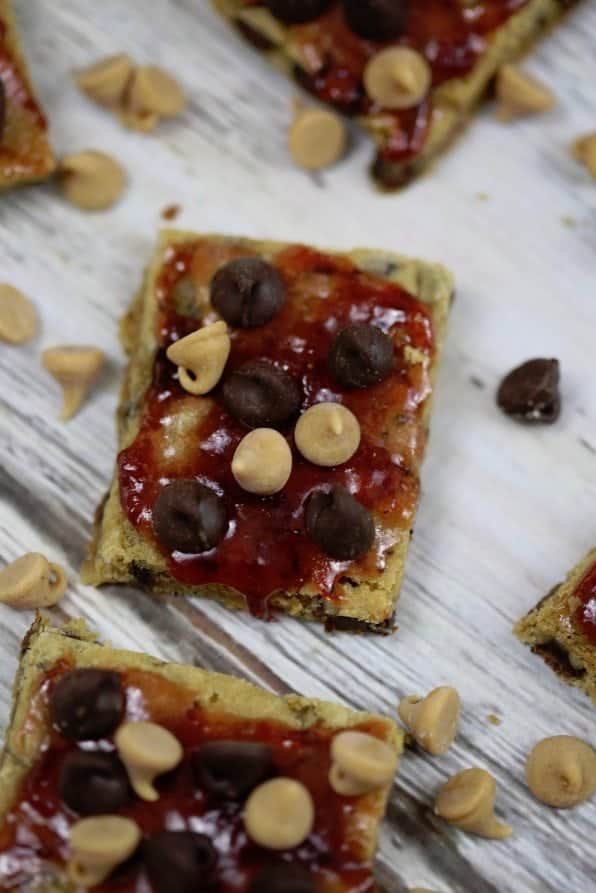 Peanut Butter and Jelly Cookie Bars