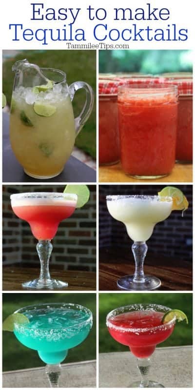 Collage of easy to make tequila recipes