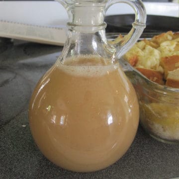 Cinnamon Syrup in a glass container