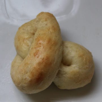 Celtic Knot Roll on a white plate