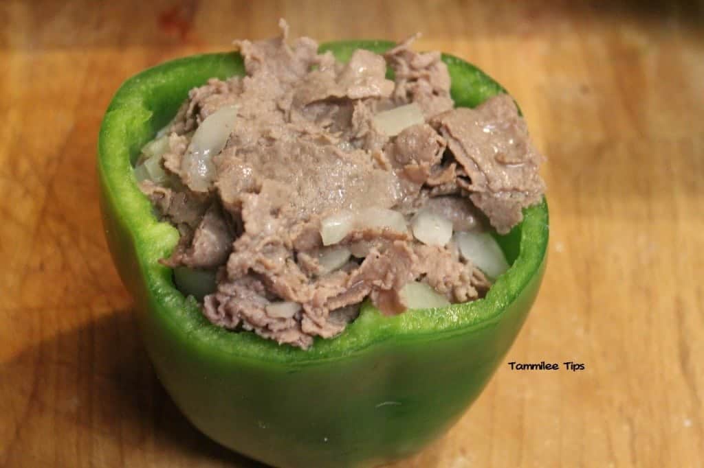 Philly Cheese Steak Green Pepper stuffed