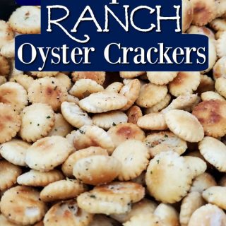 Close up photo of Ranch Oyster Crackers in the slow cooker