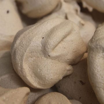 Starbucks Coffee Meringue Cookies in a pile