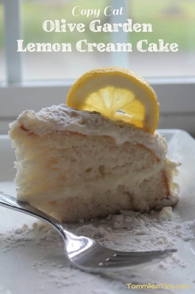 Copy Cat Olive Garden Lemon Cream Cake Recipe