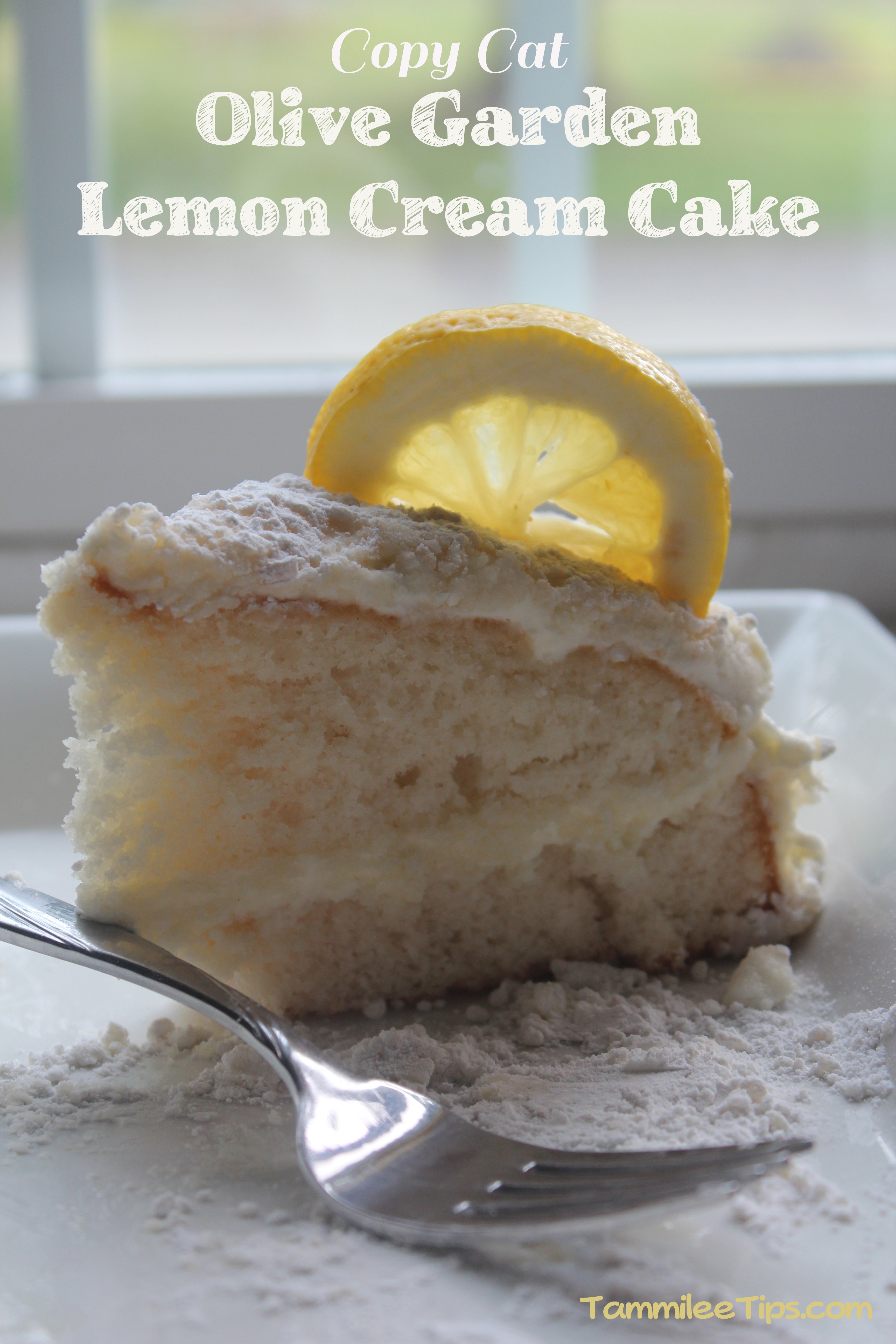 Copy Cat Olive Garden Lemon Cream Cake Recipe