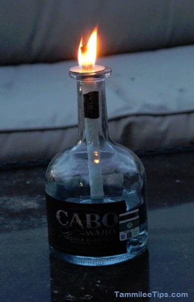 Cabo Wabo Tequila Bottle Lamp Lit