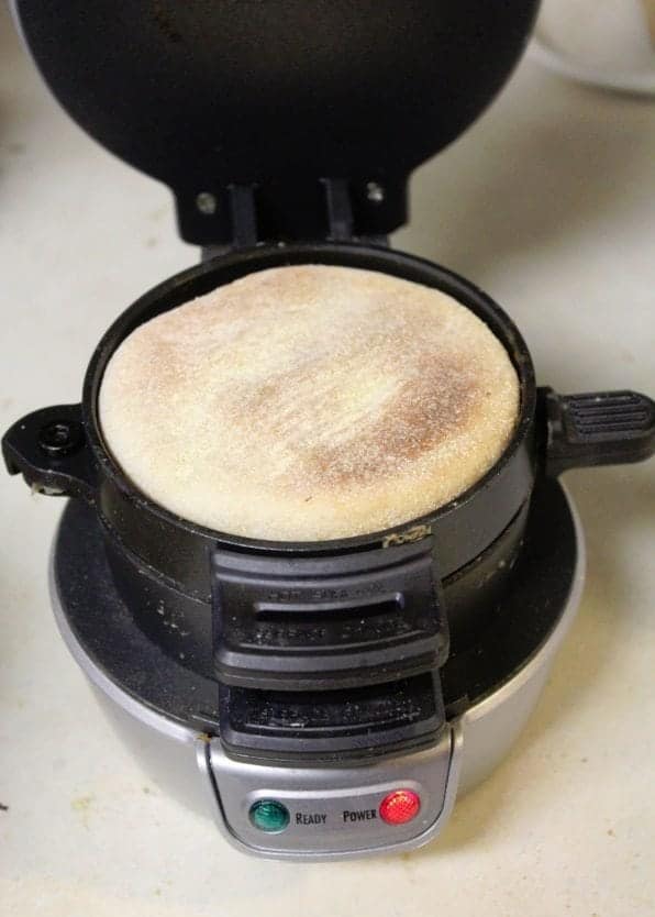 English muffin on a Hamilton Beach Sandwich Maker 