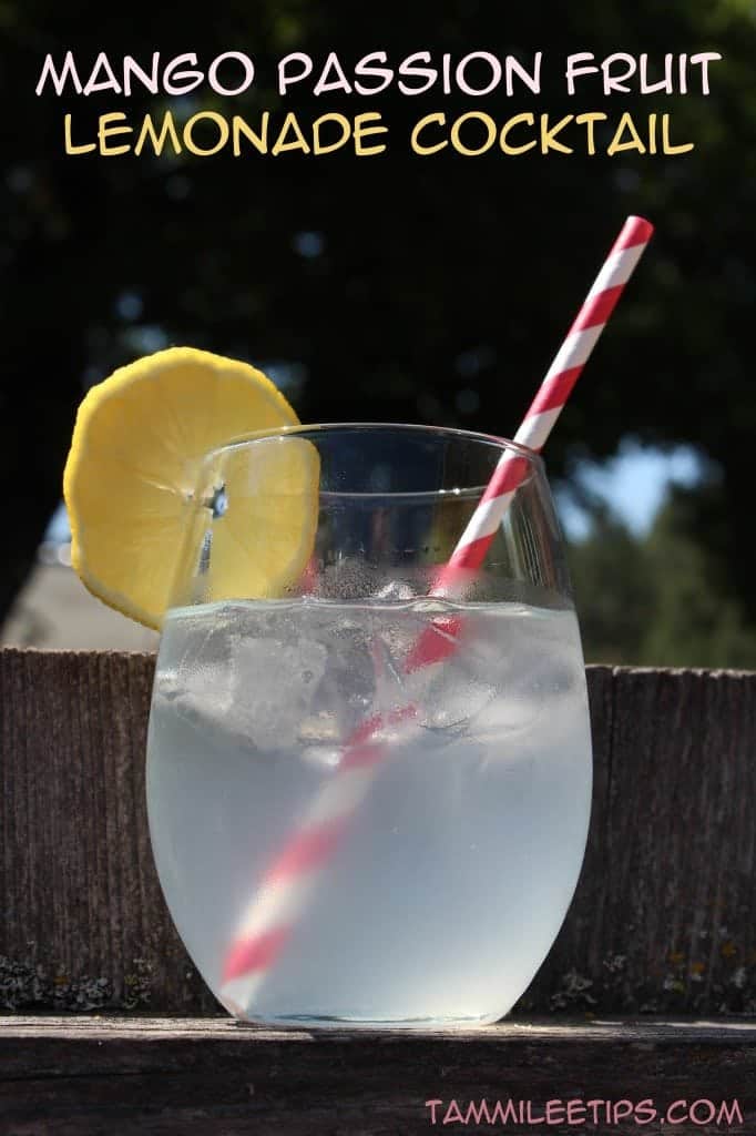93 Calorie Mango Passion Fruit Lemonade Cocktail