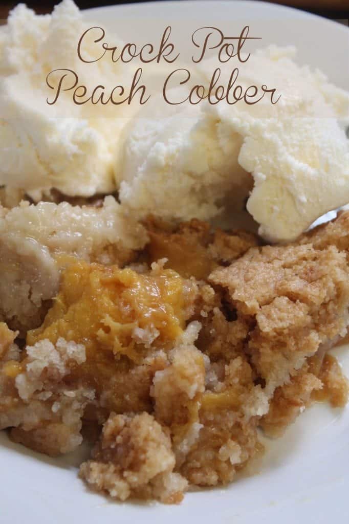 Crock Pot Peach Cobbler With White Cake Mix Crock Pot Peach Cobbler With White Cake Mix