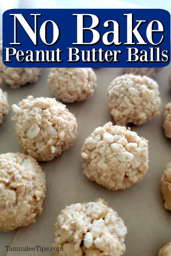 no bake peanut butter balls on parchment paper