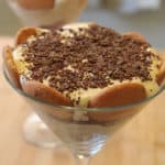 Easy Tiramisu in a martini glass