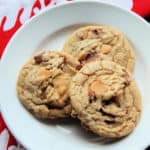 Easy Macadamia Nut Cookies on a white plate