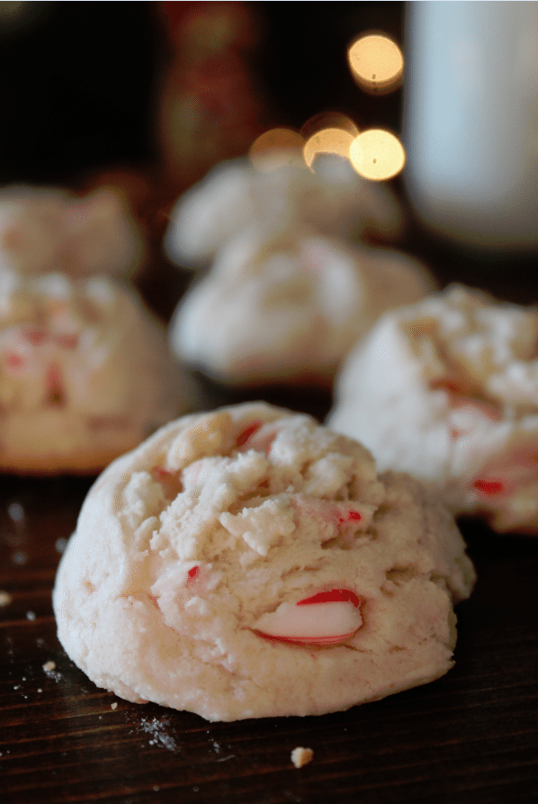 White Chocolate Candy Cane Cookies