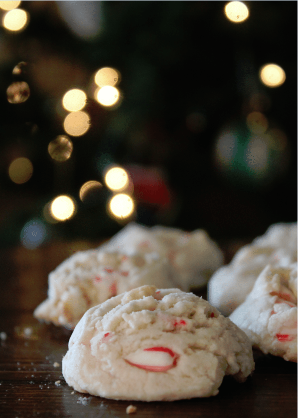 White Chocolate Candy Cane Cookies