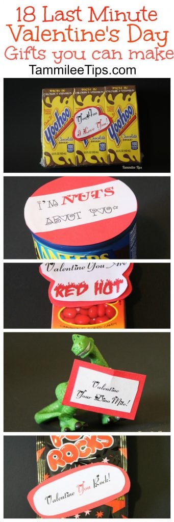 18 last minute DIY Cheap Valentines Day gifts you can make! For him, For Her, For kids there is something for everyone! 