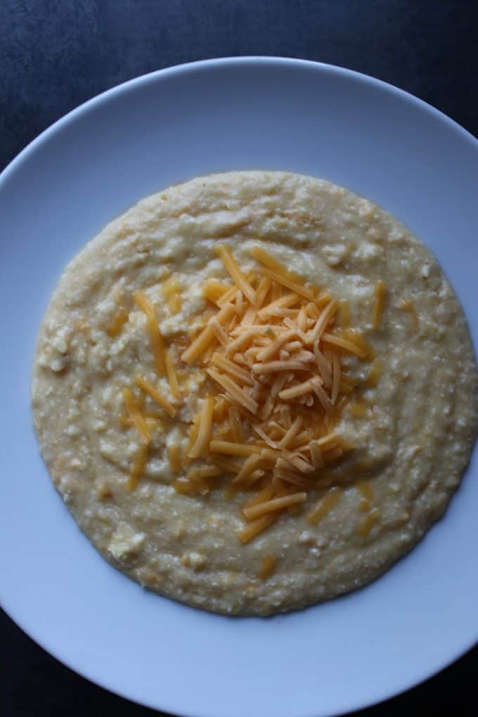 Slow Cooker Cheesy Grits are creamy and cheesy, and make a delicious