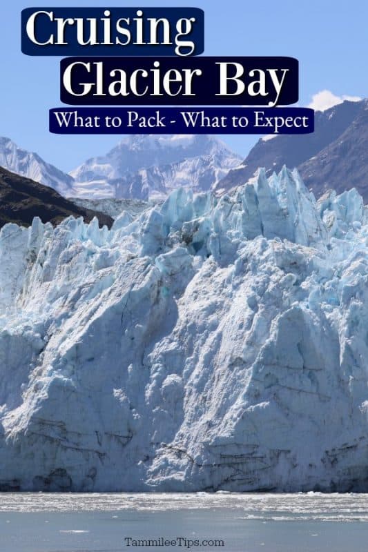 Cruising Glacier Bay what to pack, what to expect over a glacier and water with ice in it