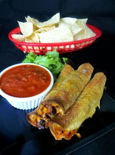 Corn & Black Bean Baked Taquitos