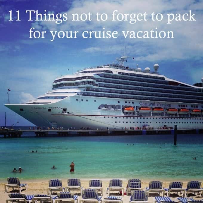 11 things not to forget to pack