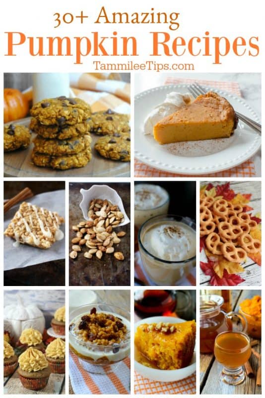 Collage of pumpkin recipes 