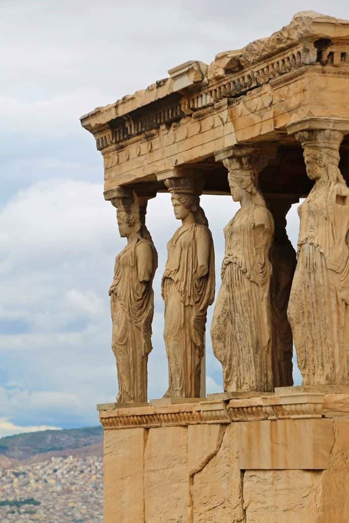 The ladies on top of the Acropolis