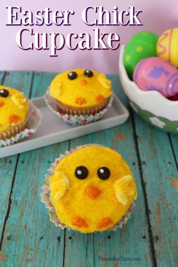 How to make Easy Easter Chick Cupcakes - Tammilee Tips