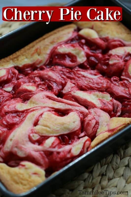 Marbled Cherry Pie Cake Recipe