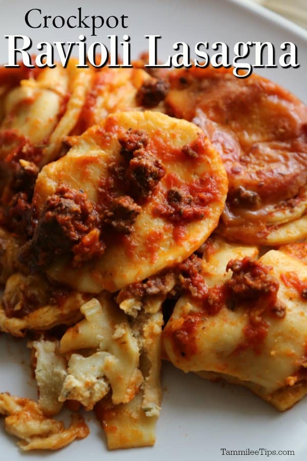 Crockpot Lasagna with Ravioli Recipe - Tammilee Tips