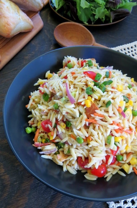 Orzo Pasta Salad with Bacon & Parmesan Vinaigrette Tammilee Tips