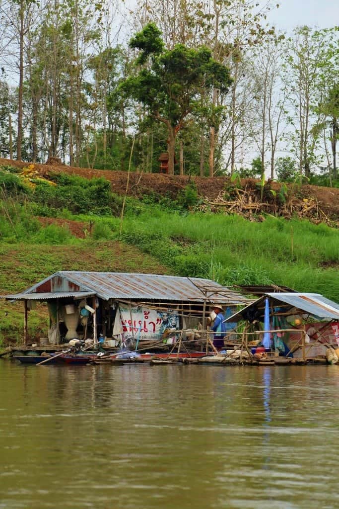 Fishing hut on the Mekong River 2