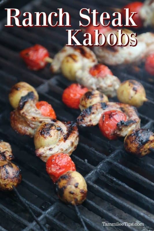 Ranch Steak Kabobs on the barbecue grill