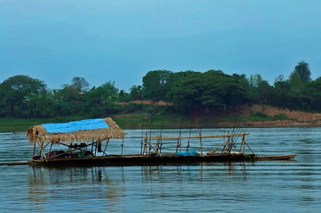 fishing barge on the Mekong River