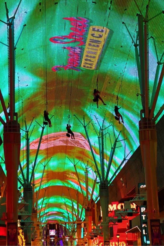 riding Slotzilla at Freemont Street