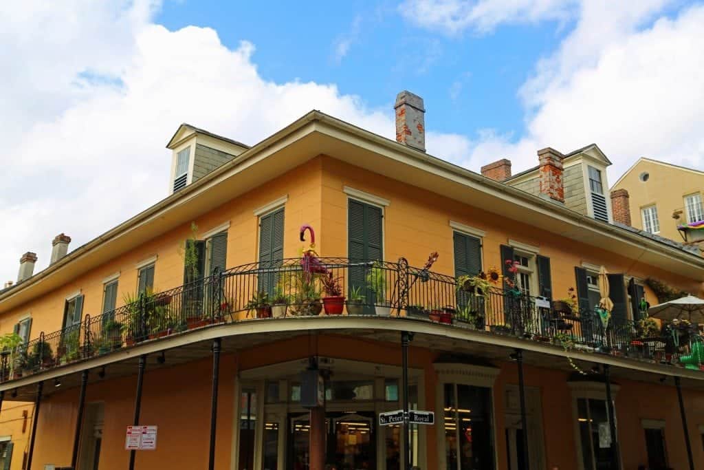 Colorful Building New Orleans French Quarter