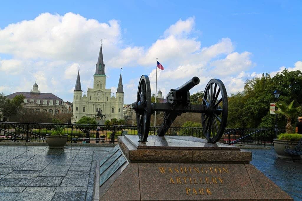 Washington Artillery Park and Jackson Square New Orleans