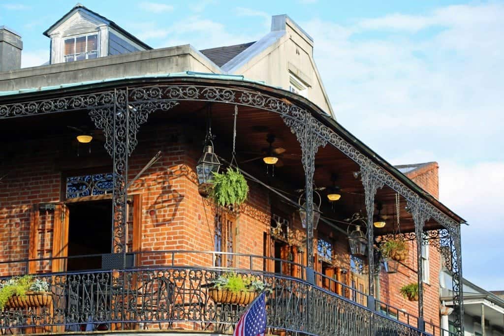 beautiful deck in the French Quarter New Orleans