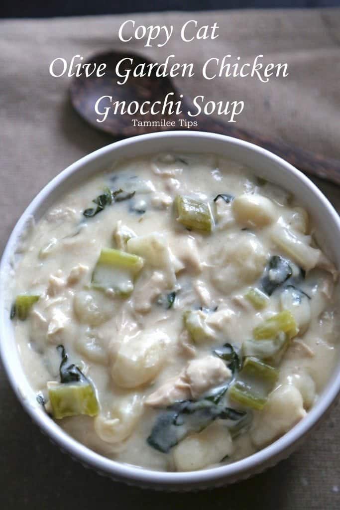 Copy Cat Olive Garden Chicken Gnocchi Soup Recipe Tammilee Tips