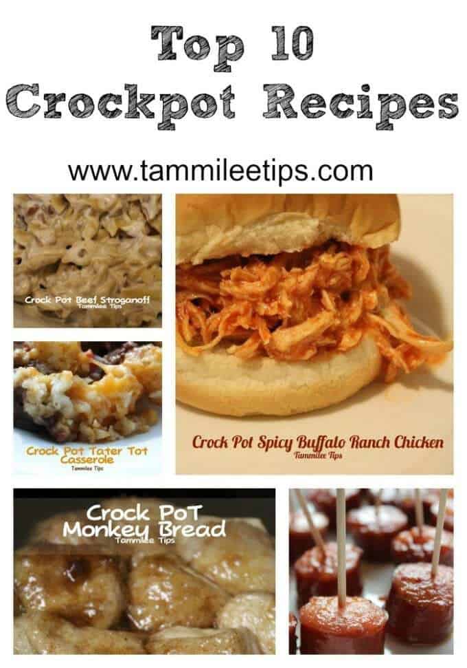 Top 10 Crock Pot Recipes including Tater Tot Casserole, Monkey Bread and more!