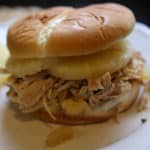 Crock Pot Hawaiian Pulled Pork on a white plate