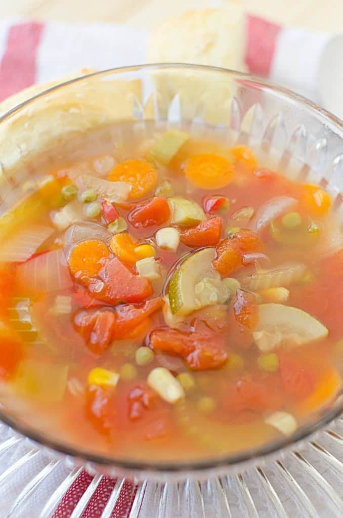 Crock Pot Vegetable Soup Recipe - Tammilee Tips