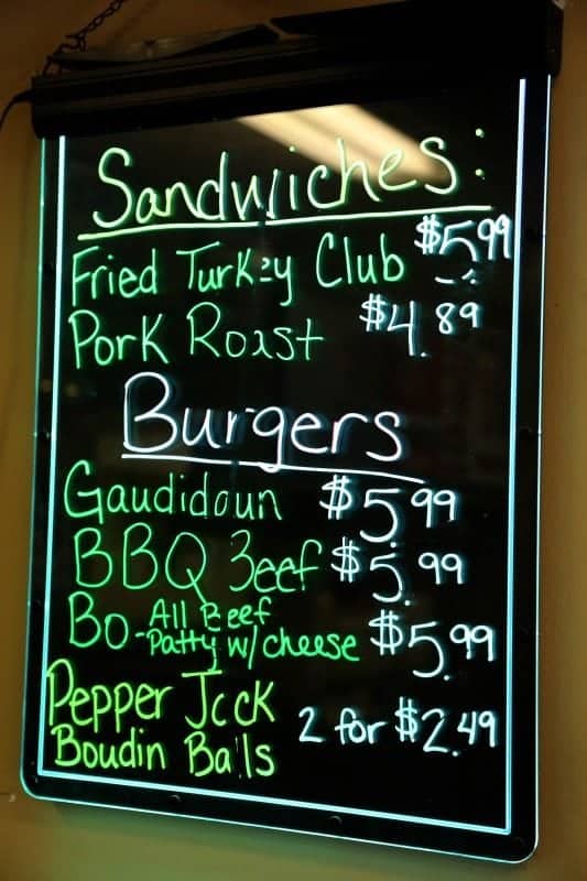 Sandwiches and burgers menu sign 