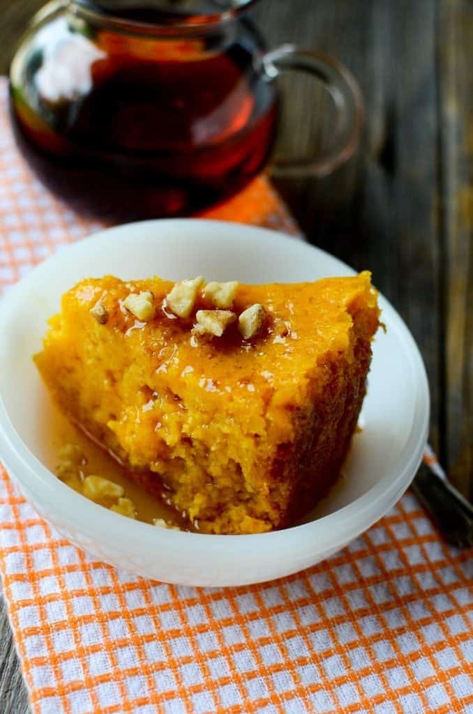 Crock Pot Pumpkin Dump Cake Recipe - Tammilee Tips