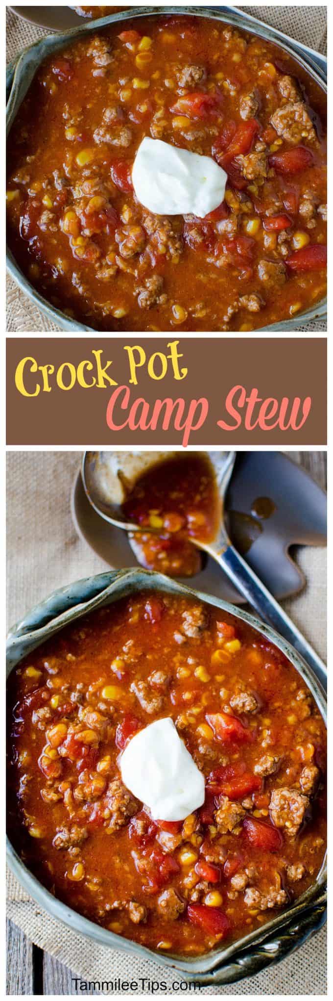 Slow Cooker Crock Pot Camp Stew Recipe Tammilee Tips